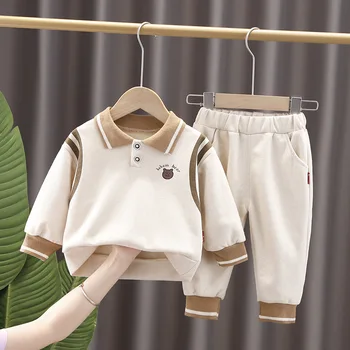 2 предмета, детская одежда для малышей, комплект одежды для мальчиков, детская одежда для мальчиков, осенняя детская одежда в корейском стиле, детская спортивная одежда