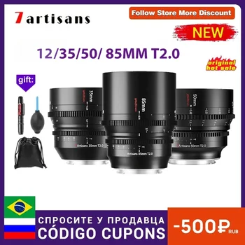 7artisans 12 мм 35 мм 50 мм 85 мм T2.0 Полнокадровый Объектив Кинокамеры Для Sony E FX3 Leica SIGMA L SL Nikon Z Z50 Canon EOS-R EOS-R5