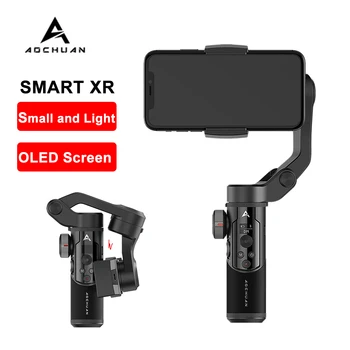 AOCHUAN SMART XR Ручной карданный стабилизатор 3-осевой Bluetooth OLED стабилизатор для смартфонов Android IOS