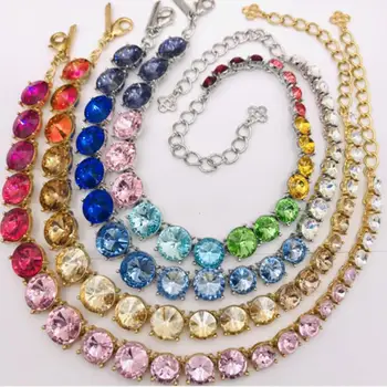 CSxjd роскошный градиентный кристалл многоцветного ожерелья