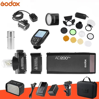Godox AD200Pro Kit 200Ws 2,4 G TTL Карманная Вспышка Беспроводная Монолайтовая Литиевая Батарея емкостью 2900 мАч и Голая Лампочка/Speedlite Для Камеры
