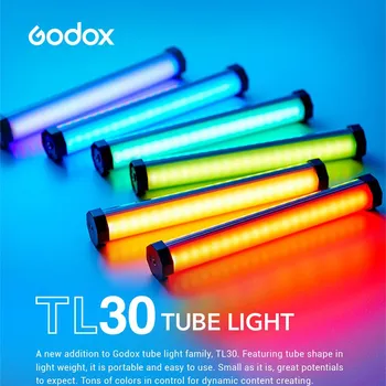Godox TL30 Pavo Tube Light RGB Color Photography Light Портативная Световая Палочка с приложением Дистанционного Управления для Фотографий, Видео, Видеоблогов