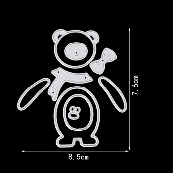 K3NA Медведь Режущие штампы Трафареты Альбом для вырезок Бумажное Тиснение DIY Craft Рождество