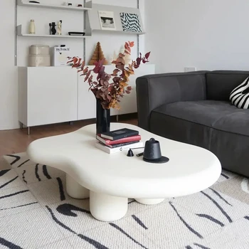 Nordic Creative Cloud Дизайн журнального столика нестандартной формы для гостиной Журнальные столики в кремовом стиле серии Comodino Home Furniture WZ50CT