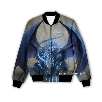 Phechion Новая мужская/женская куртка с 3D принтом Dragon Art, модная уличная одежда, мужская Свободная спортивная куртка и пальто M38