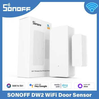 SONOFF DW2 WiFi Магнитный Датчик Окна Двери Умный Дом eWeLink Удаленные Оповещения Уведомление Охранная Сигнализация Через Alexa Google Home
