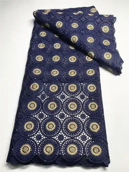 африканский гипюр 2023 модная кружевная ткань cord новейшее швейцарское вуалевое кружево в Швейцарии сетчатые материалы для платья 5 ярдов