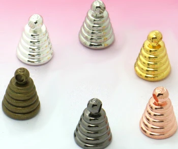 внутренний диаметр - 6 мм, завинчивающаяся крышка для аксессуаров для ожерелья из стеклянной бутылки diy -серебро/золото/gunblack /бронза/белый вариант k /розовое золото