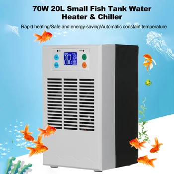 Водонагреватель и охладитель для аквариума мощностью 70 Вт 20 л, аксессуары для аквариума, Полупроводниковый Электронный Аквариум, цифровой охладитель для аквариума.