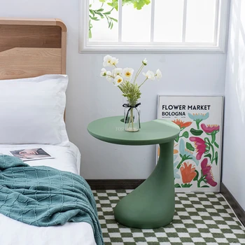Журнальные столики в скандинавской пластиковой форме, Маленький минималистичный диван, приставной столик, Современная креативная мебель для спальни, прикроватная тумбочка