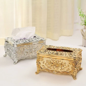 Легкая роскошная коробка для салфеток в европейском стиле, акриловая коробка для всасывания в гостиной, коробка для хранения салфеток в отеле Ktv