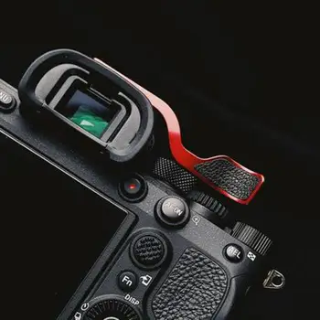Металлический Горячий Башмак С Большим Пальцем вверх Hotshoe Thumb Up Grip Для Sony A74 A7R4 A7M4 IV A92 a9II ILCE-7RM4 Рукоятка Для камеры С кожаной защитой