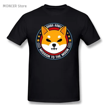 Монета Шиба-Ину, футболка армии Шиба, хлопковая футболка больших размеров, футболки с коротким рукавом