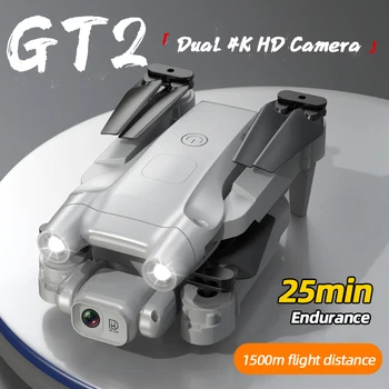 Новый GT2 Mini Drone Профессиональная камера GPS 8K HD 4K RC Складной Квадрокоптер Дроны Дистанция дистанционного управления 25 минут 1,5 КМ Подарки Игрушки