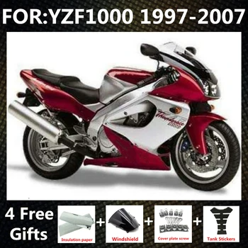 НОВЫЙ комплект обтекателей для литья под давлением мотоцикла ABS подходит для YZF 1000 2006 yzf1000 1997-2007 Комплекты Обтекателей для кузова красный белый