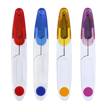 Ножницы для бытовой проволоки из нержавеющей стали, прозрачные для вышивания крестиком с чехлом, маленькие U-образные ножницы с пластиковой ручкой