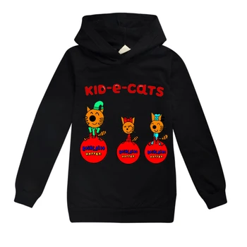Осенне-весенняя детская мода, толстовки с капюшоном Kid-e-cats, унисекс, топы с длинными рукавами для мальчиков, толстовки, детская одежда для девочек