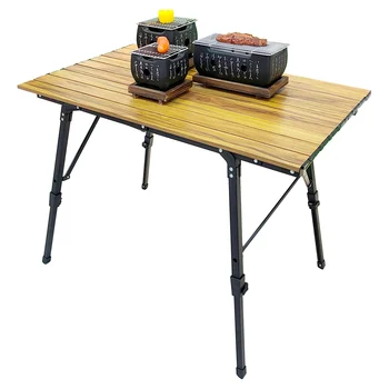 Портативный складной стол для барбекю на открытом воздухе, кемпинг, пикник, алюминиевый сплав, портативный легкий противоскользящий мини-прямоугольный стол