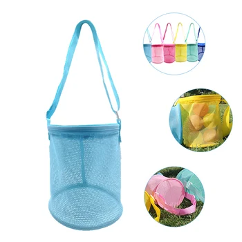 Уличная детская сетчатая пляжная сумка-тоут, прочный пляжный рюкзак на шнурке для удаления песка, игрушки для плавания и бассейна, Мячи, сумки для хранения пакетов