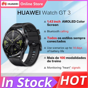 Умные часы HUAWEI WATCH GT 3 42/46 мм 1,43 ‘AMOLED Мониторинг сердечного ритма, температуры тела, уровня кислорода в крови