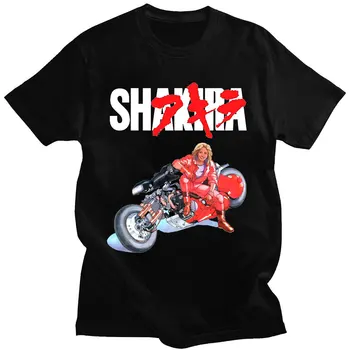 Футболка Shakira Akira Shotaro Kaneda Мотоцикл Япония Аниме Футболки Манга Tokoyo Мода Harajuku Забавные негабаритные Мужские футболки