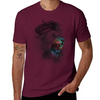 Футболка с королем Львом, быстросохнущая футболка, короткая футболка, мужская одежда, мужские графические футболки, комплект