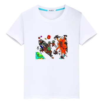Футболки с принтом космической программы Kerball для мальчиков/девочек, детская летняя футболка из 100% хлопка, высококачественные Мягкие футболки, удобные.