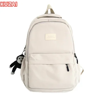 Школьный рюкзак KUZAI, студенческий простой стиль, водонепроницаемый нейлоновый рюкзак, школьные сумки для женщин, студенческая сумка для ноутбука