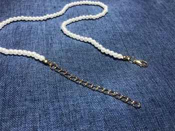 Японское и корейское модное однослойное короткое ожерелье с имитацией жемчуга Жемчужное ожерелье цепочка для свитера